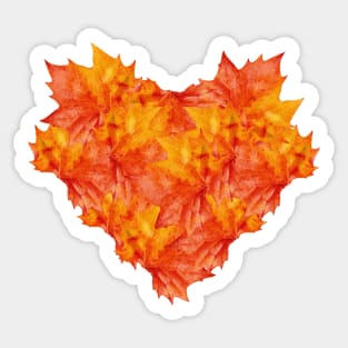 Autumn Heart Sticker